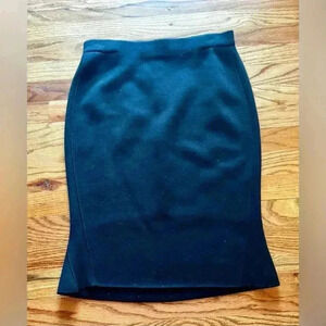 MANRICO CASHMERE - BLACK PENCIL SKIRT - MEDIUM